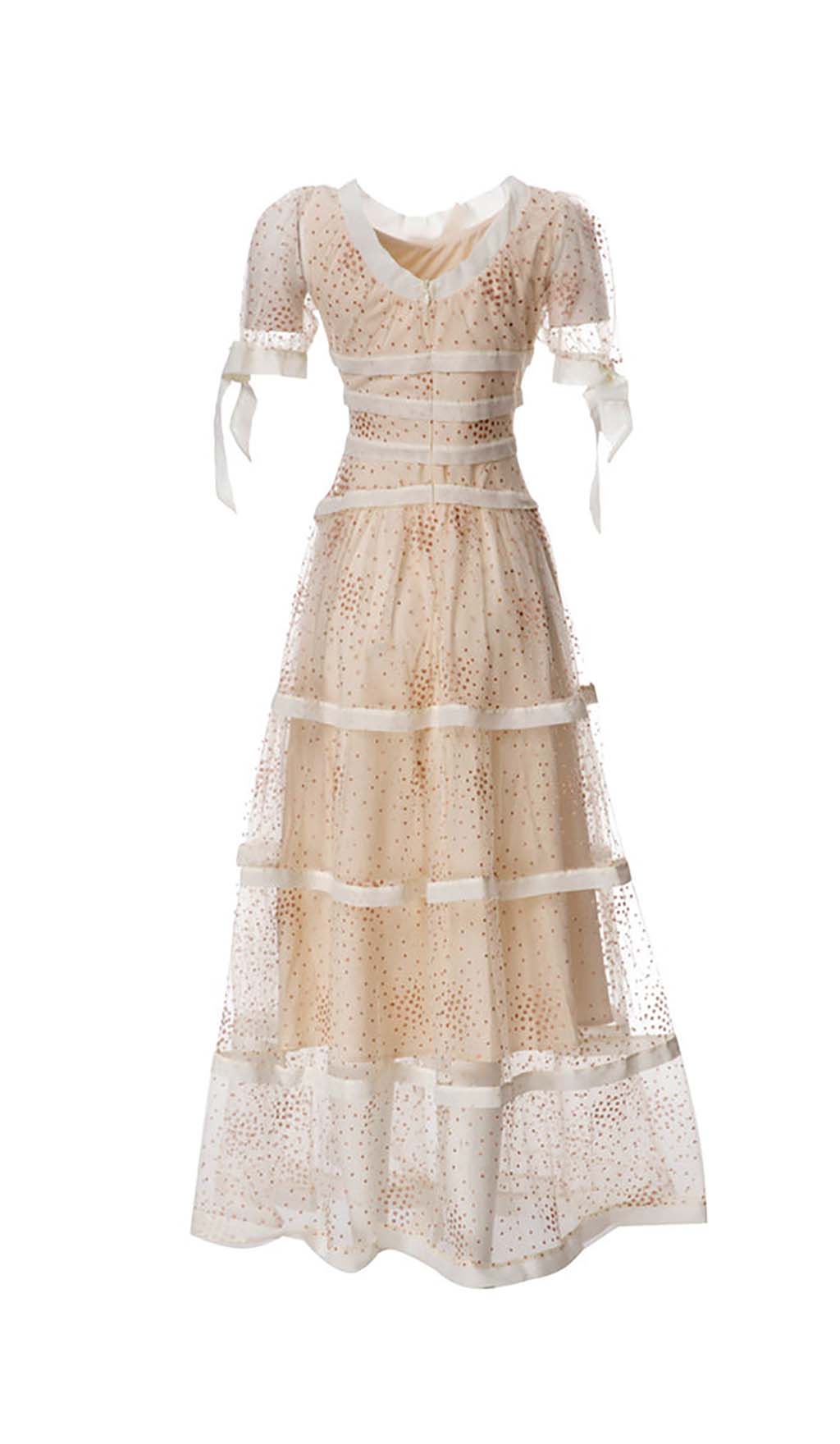 SEQUIN BOW DETAILED MAXI DRESS IN WHITE - Image 6