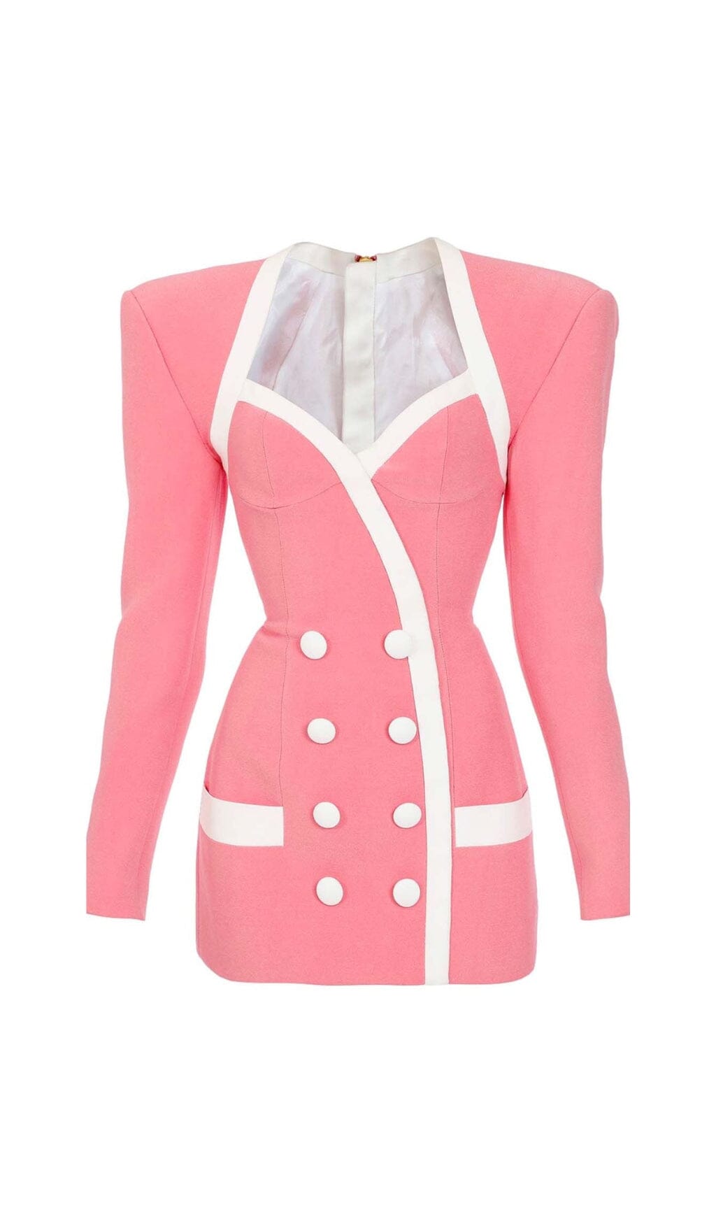 DOUBLE-BREASTED BLAZER DRESS IN PINK - Image 6
