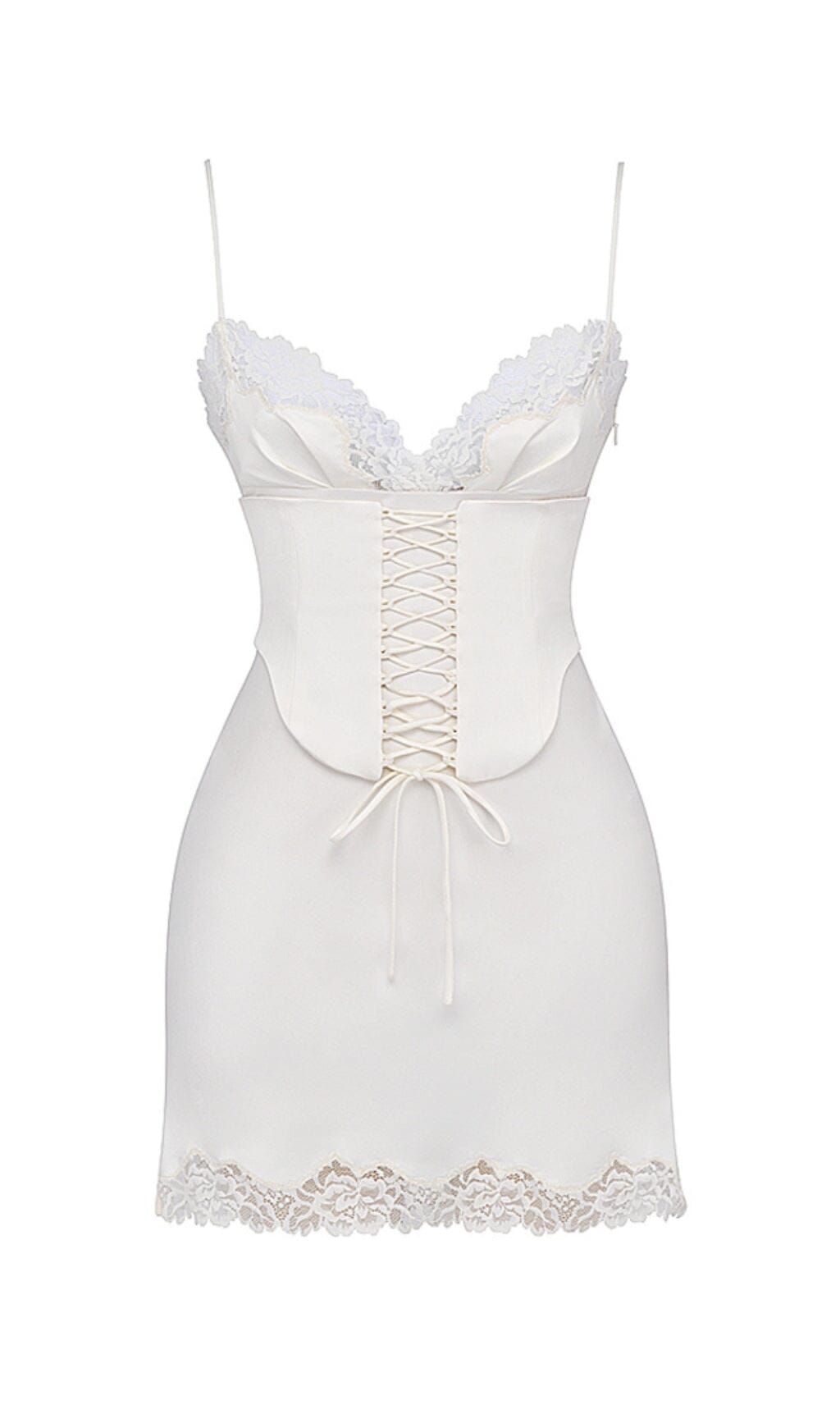 IVORY SATIN SLIP DRESS - Image 14