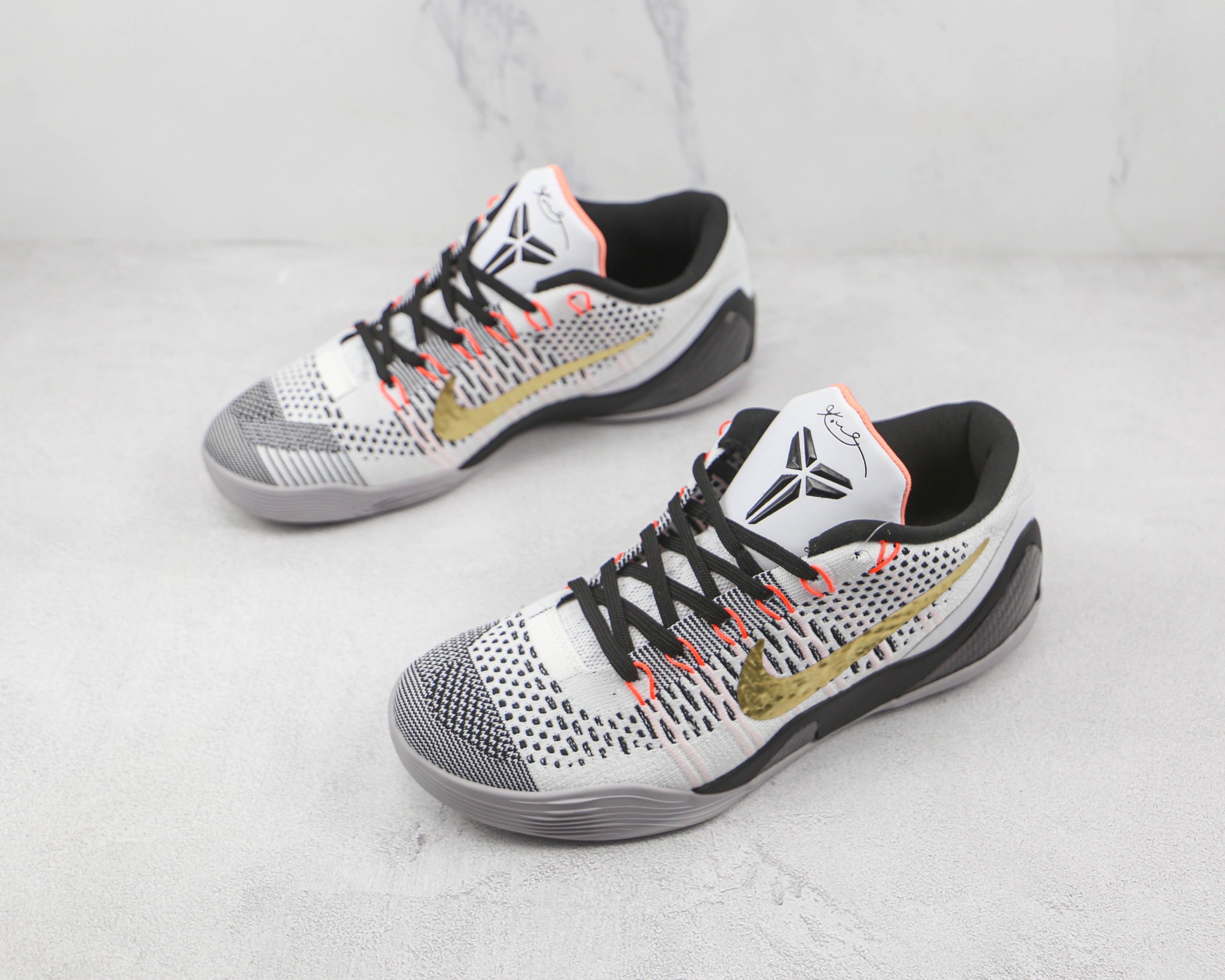 Nike Zoom Kobe 9 Elite Gold 630847-100 Low Basketball Shoes Sneaker Morechoice TVEB
