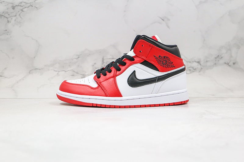 Nike Air Jordan 1 Mid 2020 White Red Black 554724 173 Sneaker Skate Board Shoes Morechoice TULC
