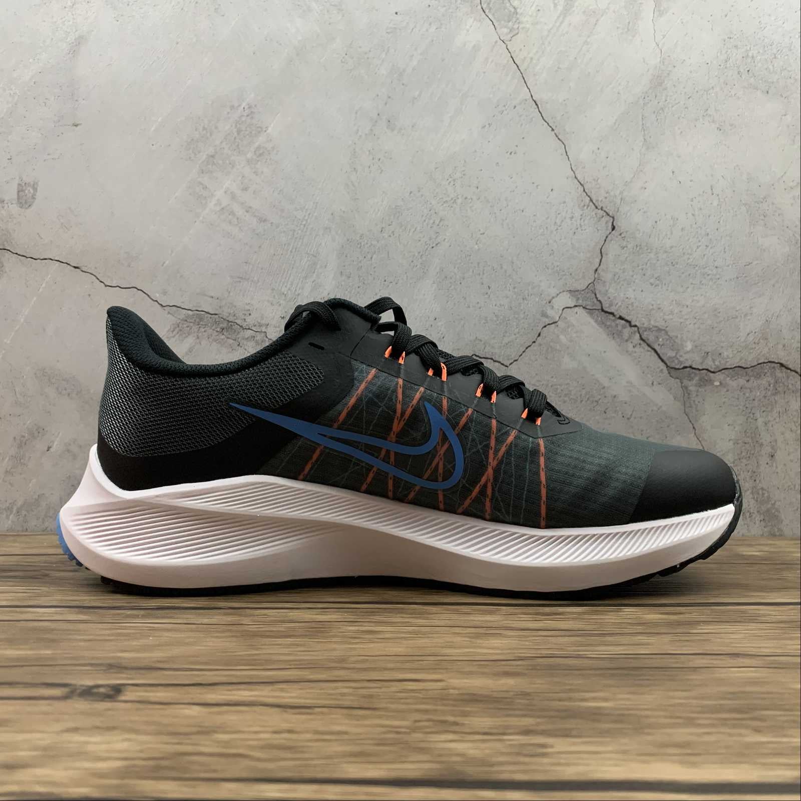 Nike Air Zoom Winflo 8 Black Blue White CW3419 007 Sneaker Running Shoes Morechoice TVAE