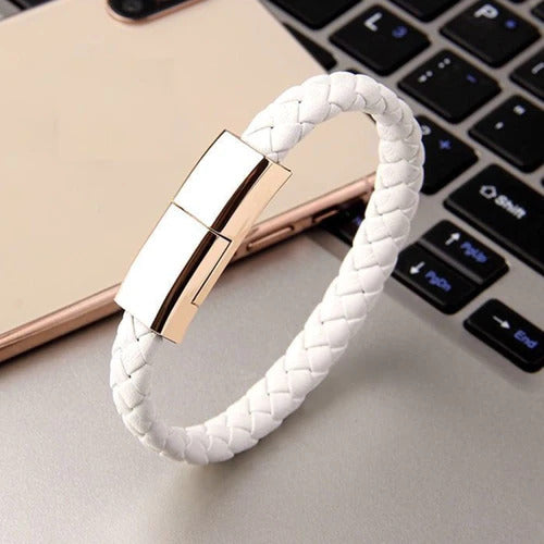 USB Bracelet Charger for Iphone and Type - C ( White) – TechStyle
