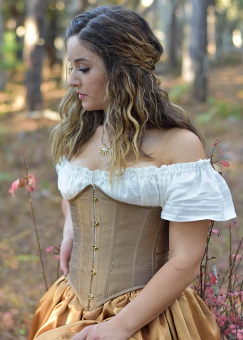 bronze underbust corset style