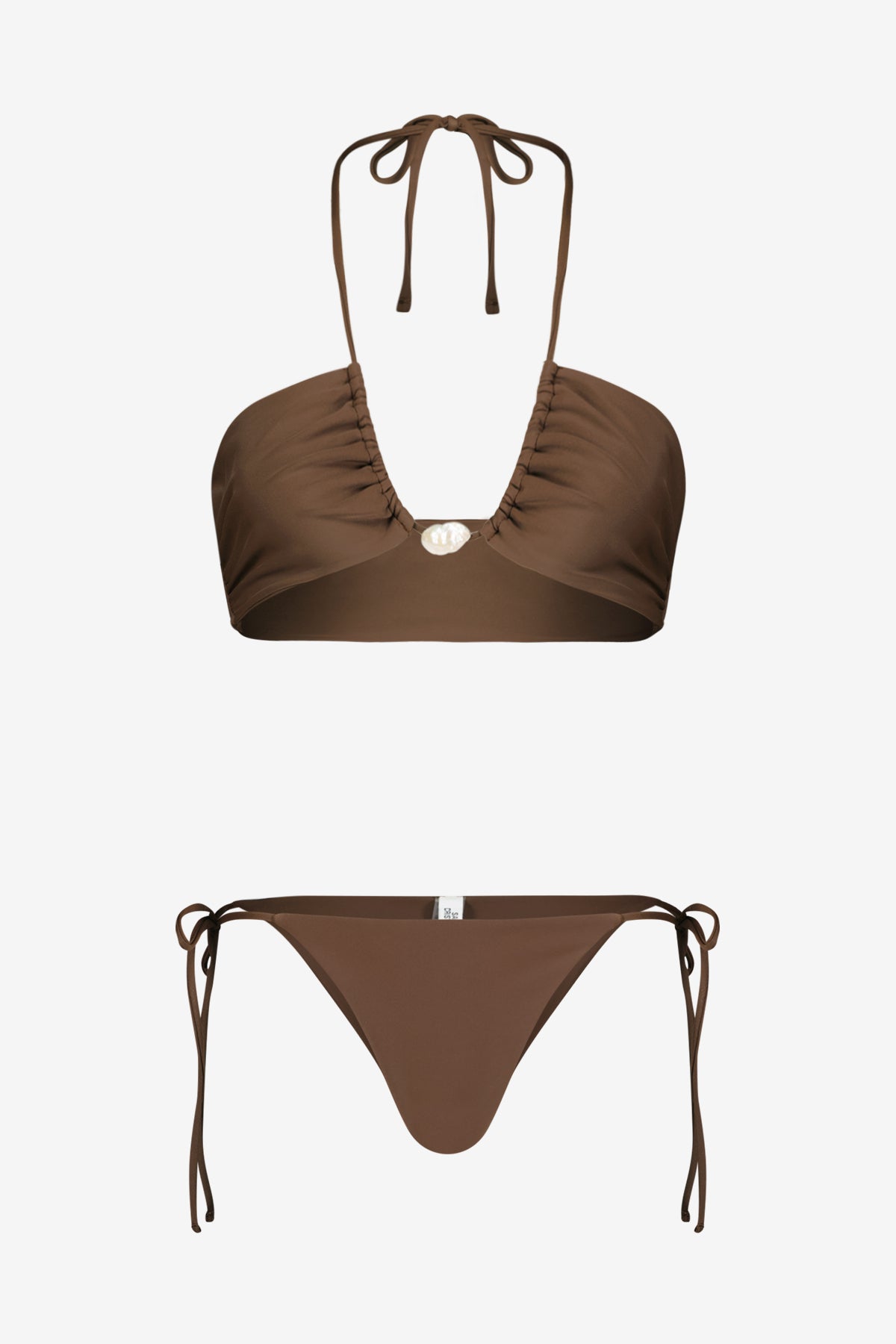 Bahia Bikini with Pearl in Brown