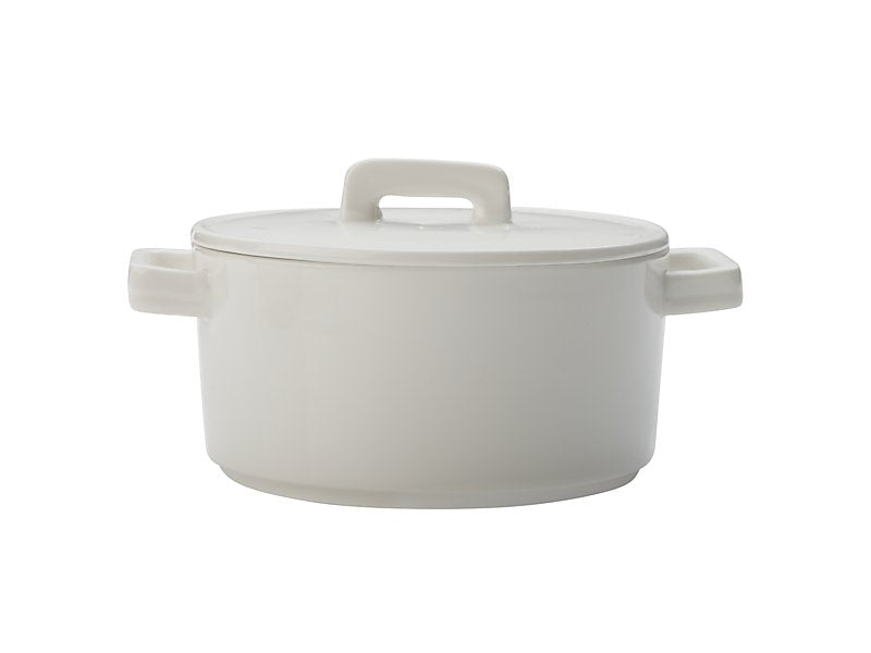 Epicurious Round Casserole 500ML White Gift Boxed