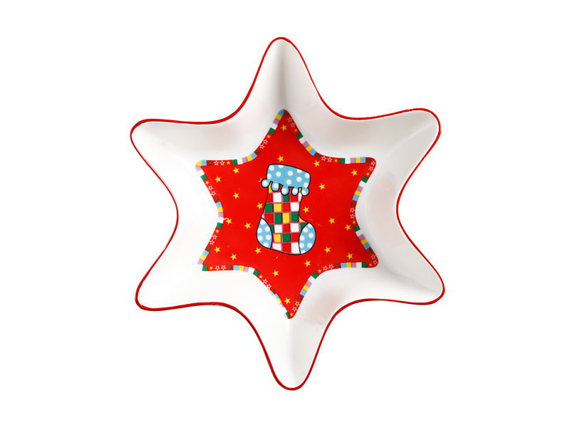 Donna Sharam Wonderland Star Dish 16cm Red Gift Boxed