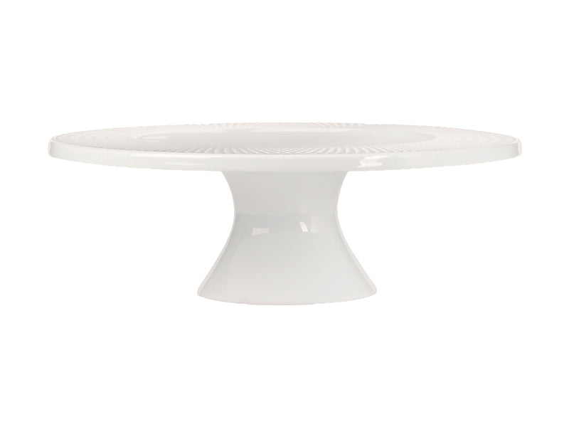 White Basics Diamonds Footed Cake Stand 25cm Gift Boxed