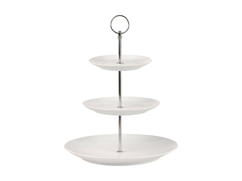 White Basics 3 Tiered Cake Stand Gift Boxed