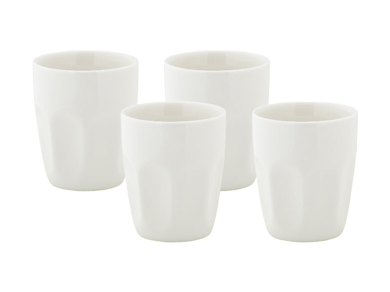 White Basics Latte Cup 200ML Set of 4 Gift Boxed