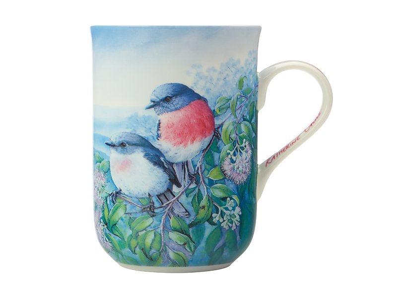 Birds of Australia KC 10yr Anniversary Mug 300ML Rose Robin Gift Boxed