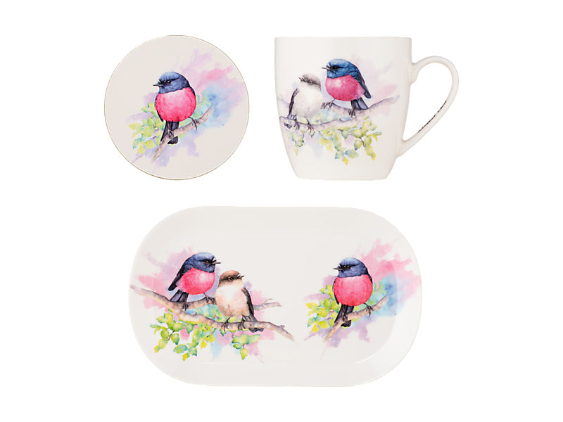 Katherine Castle Bird Life Gift Set Pink Robin Gift Boxed