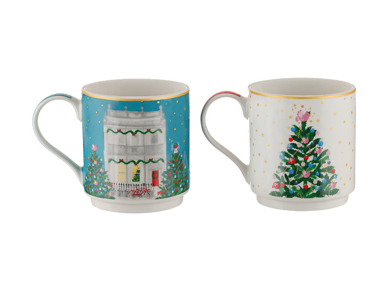 Set 2 mug Natale Angelo Maxwell & Williams Christmasville MWDX1362