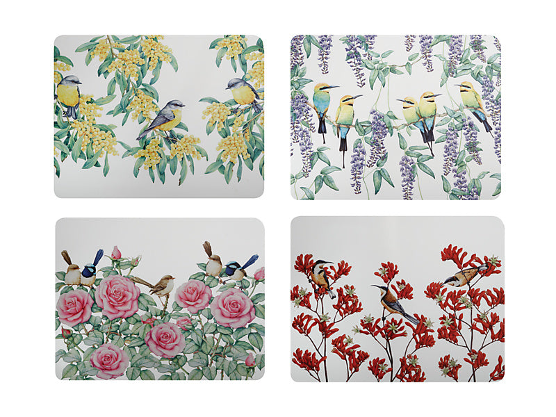 Royal Botanic Gardens - Garden Friends Cork Back Placemat 34x26.5cm Set of 4 Assorted Gift Boxed