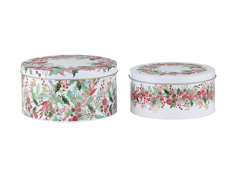 Merry Berry Tin Set Of 2 Gift Boxed