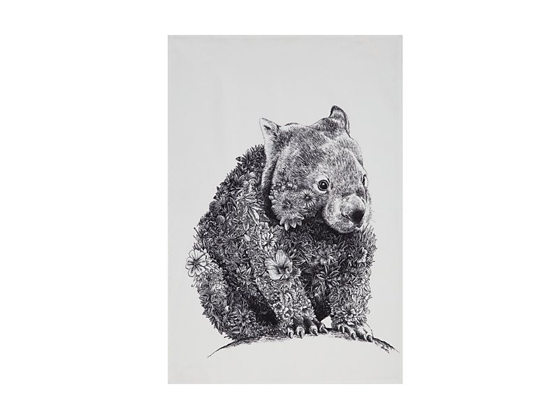 Marini Ferlazzo Wildlife Tea Towel 50x70cm Wombat