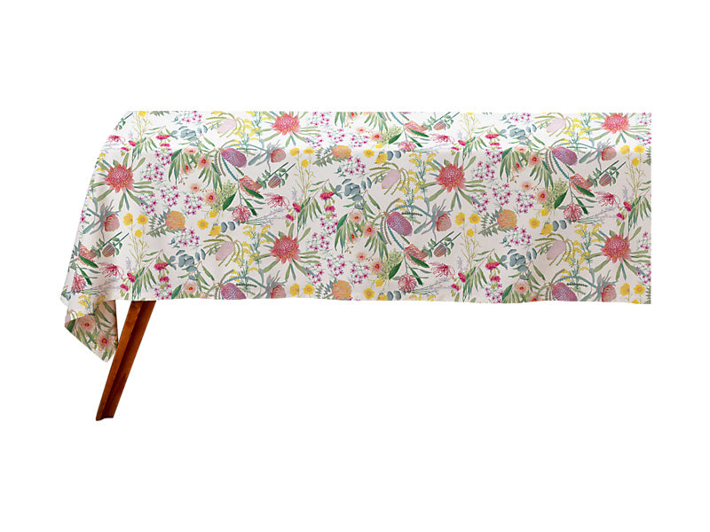 Royal Botanic Gardens Native Blooms Cotton Rectangular Tablecloth 270x150cm