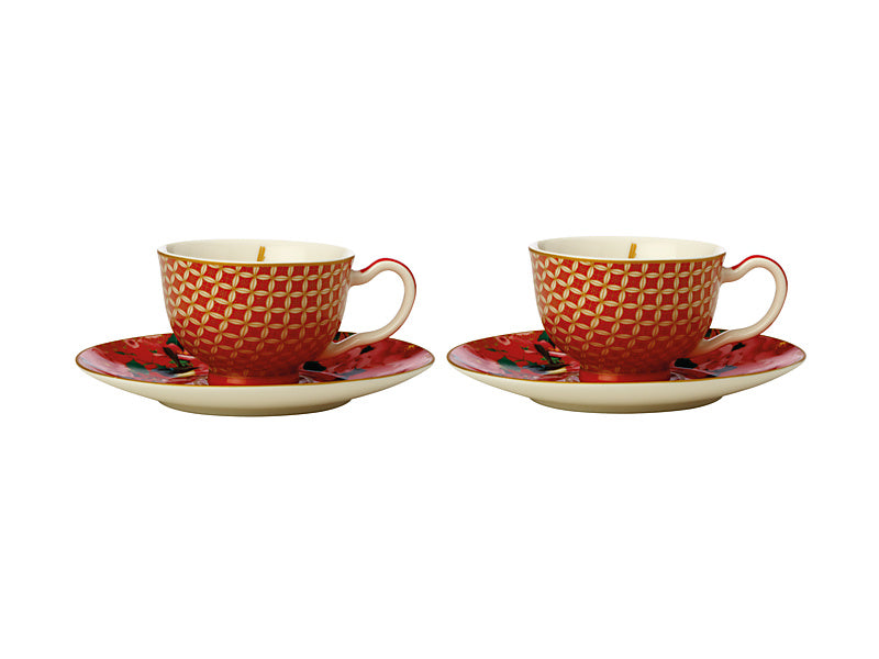Teas & C's Silk Road Demi Cup & Saucer 85ML Set of 2 Gift Boxed