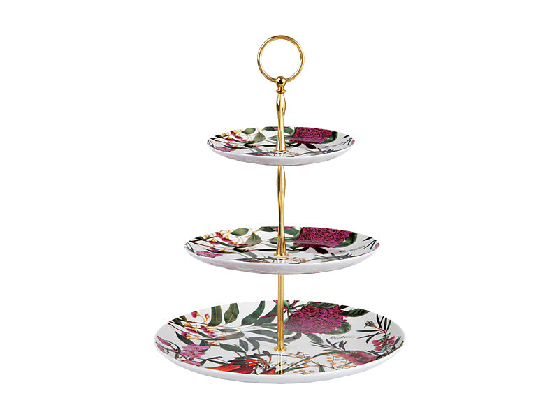 Royal Botanic Gardens Australian Botanics 3 Tiered Cake Stand Gift Boxed