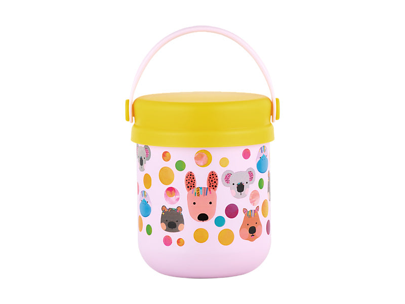 Kasey Rainbow Critters Children's Insulated Food Container Pink