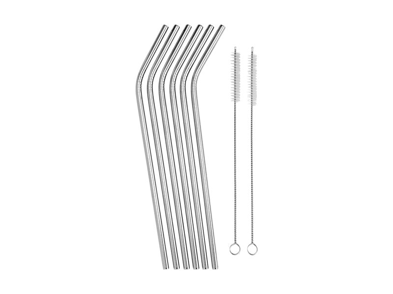 Cocktail & Co Reusable Straw Set of 6 With Brush Gift Boxed