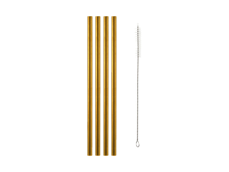 Cocktail & Co Reusable Wide Straw With Brush Set of 4 Gift Boxed