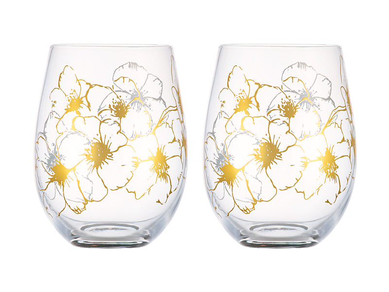 Estelle Michaelides Enchantment Stemless Glass Set of 2 Gift Boxed