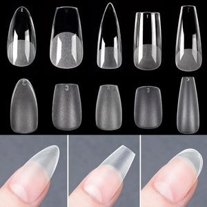Upgrade Your Manicure with 120 Matte Gel Nail Tips - No File or Base Coat Needed! - GOLDEN TOUCH APPARELS WOMEN 