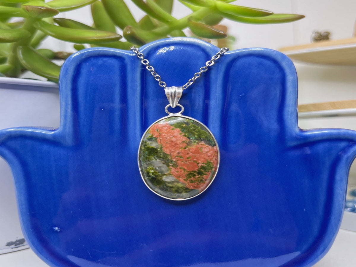Unakite Pendant Necklace