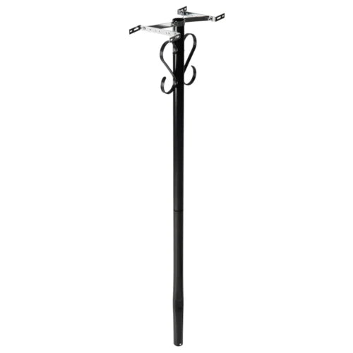 Architectural Mailboxes Round Steel Mailbox Post (52.1" H x 6" W x 10.7" D, Black)