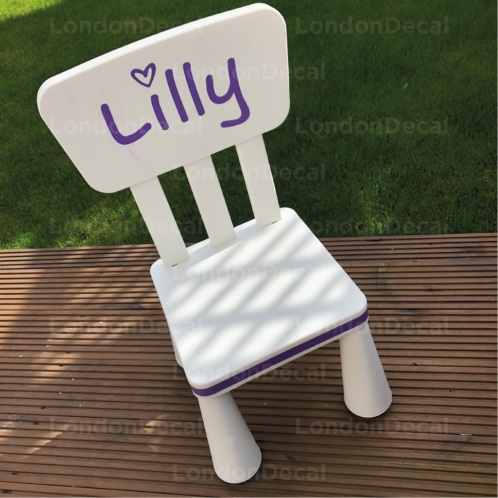 childs chair with name