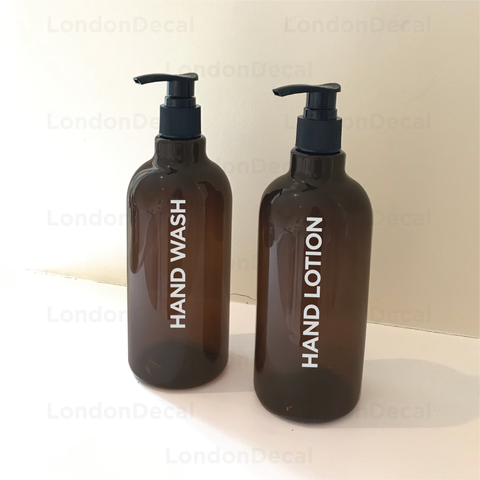 HAND WASH and HAND LOTION - Mrs Hinch inspired bottle decal stickers (Type 4)
