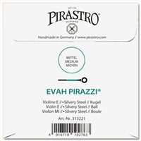 Evah Pirazzi Silvery Steel Violin E String with Ball End