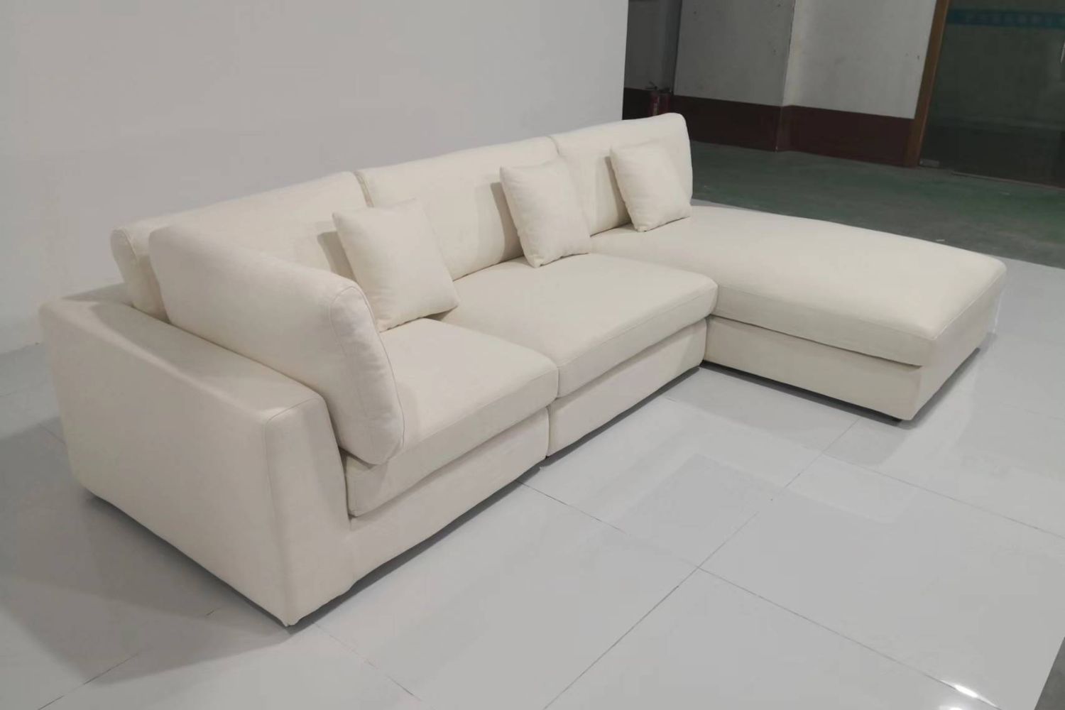 Sample photo of default claudia L shape sectional sofa configuration