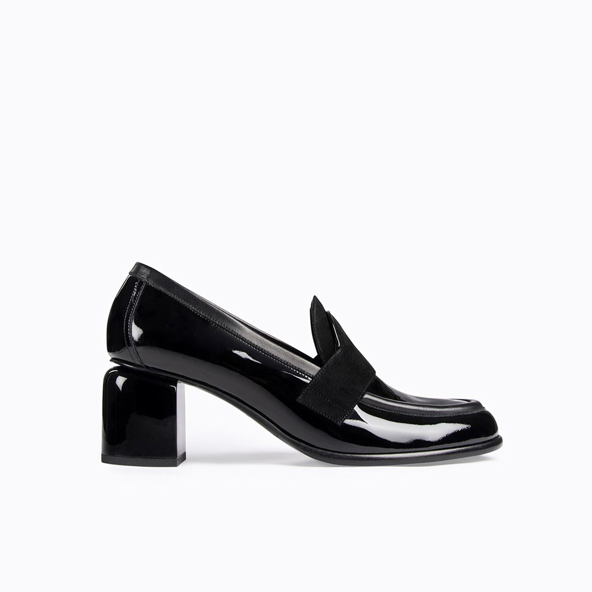 ETON women's heeled loafers in black leather — PIERRE HARDY