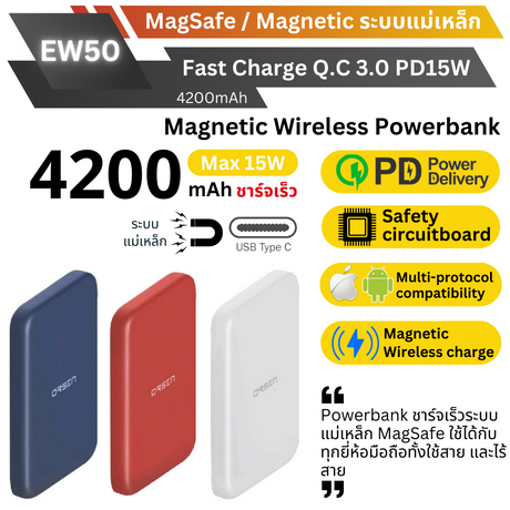 4200MAH MAGNETIC WIRELESS POWER BANK