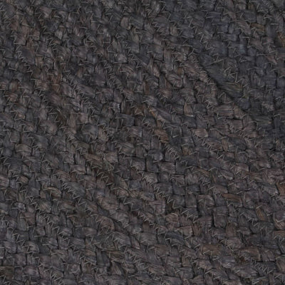 Käsintehty pyöreä juuttimatto 120 cm tummanharmaa