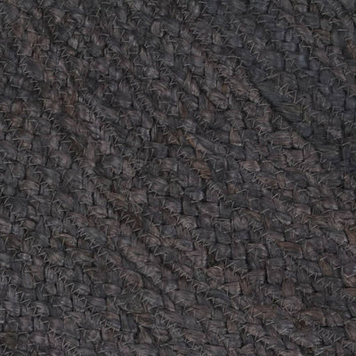 Käsintehty pyöreä juuttimatto 150 cm tummanharmaa
