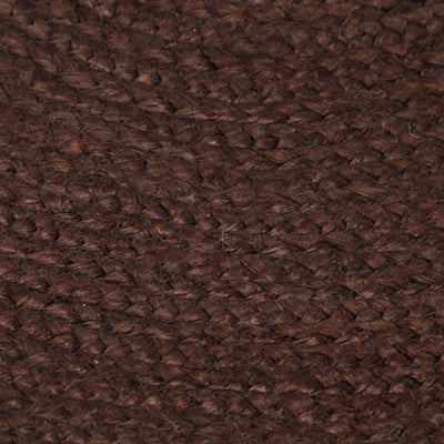Käsintehty pyöreä juuttimatto 90 cm ruskea
