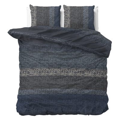 Flanelli pussilakanasetti - DH Flanel Gradient Knits Sininen