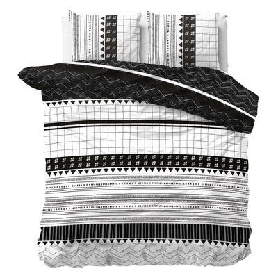 Mikroperkaali / Puuvilla pussilakanasetti - Artic Stripe Valkoinen