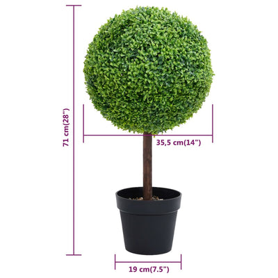 Tekokasvi puksipuu ruukulla pallonmuotoinen vihreä 71 cm