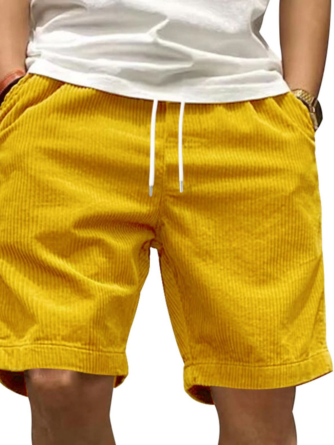 Drawstring Shorts with Pockets