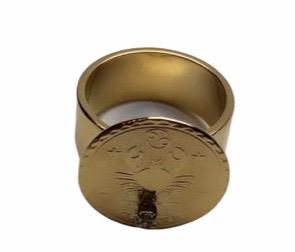 14 kt gold plated Cancer zodiac ring