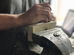 Jamie Boult in the workshop