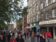 Busy Grassmarket Edinburgh - Bill Baber Knitwear 