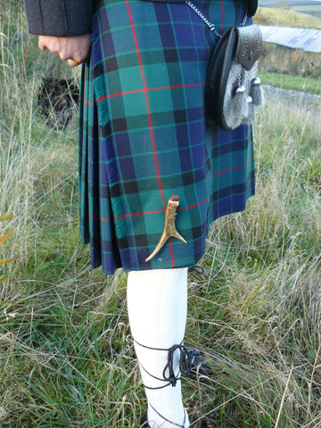 Roe deer antler kilt pin