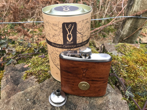 J Boult Designs handmade leatherbound hipflask 