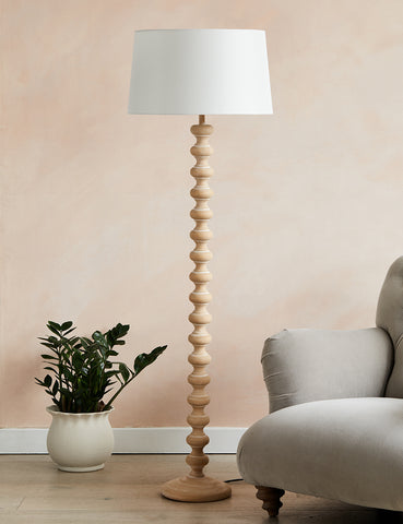 Bobbin floor lamp by Rose & Grey