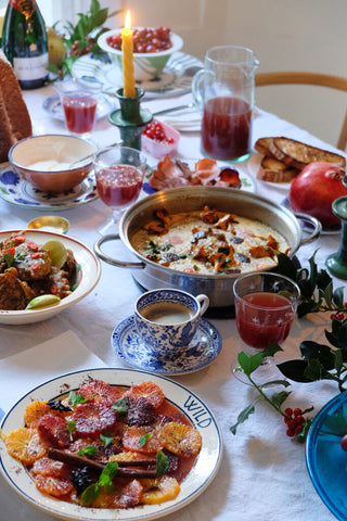 Tablescape with food